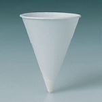 Solo Rolled Rim Treated Paper Water Cone Cup 4 oz